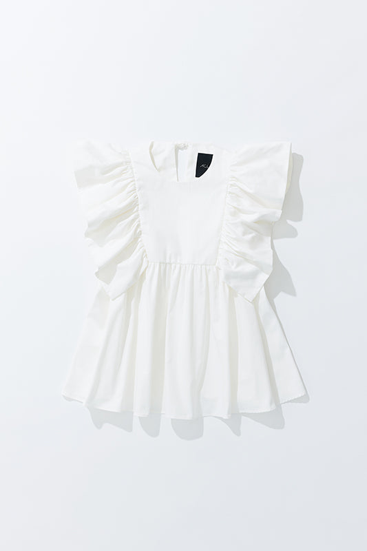WHITE FRILL BLOUSE