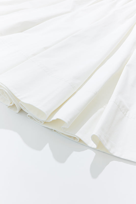 WHITE SALOPETTE SKIRT