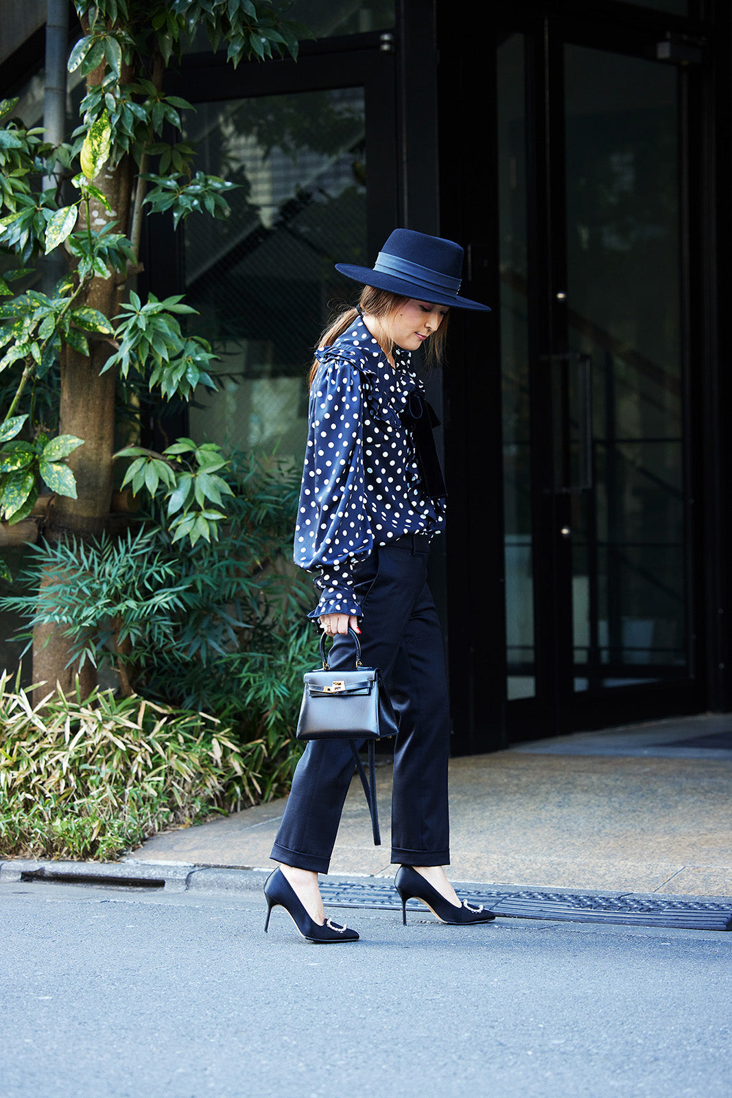 DOTS CHIFFON BLOUSE