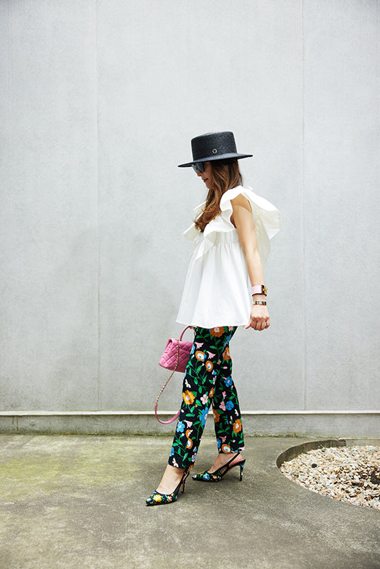 WHITE FRILL BLOUSE