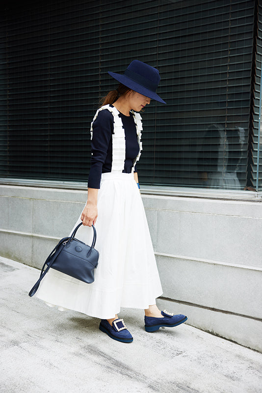 WHITE SALOPETTE SKIRT