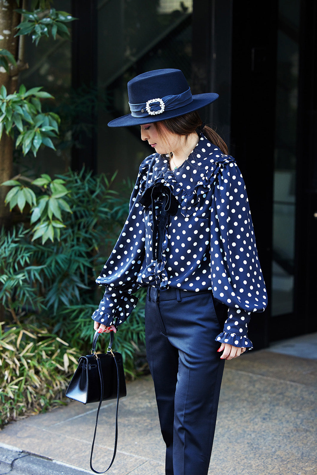 DOTS CHIFFON BLOUSE