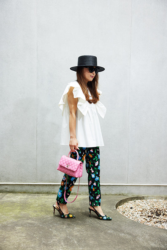 WHITE FRILL BLOUSE