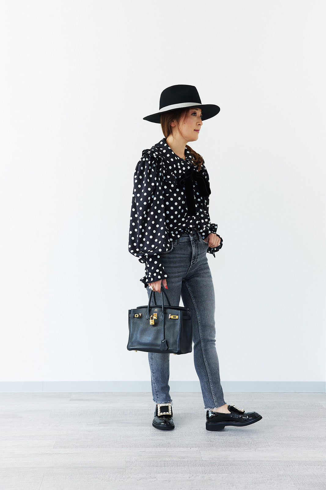 DOTS CHIFFON BLOUSE
