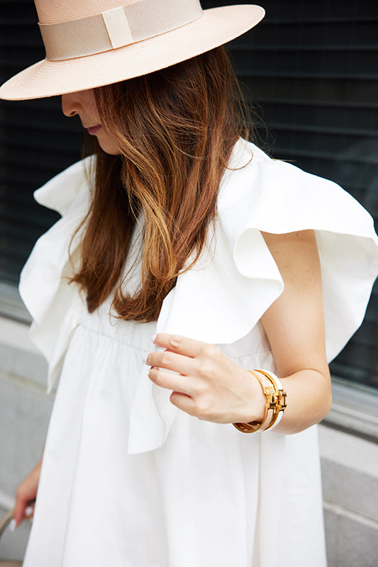 WHITE FRILL BLOUSE