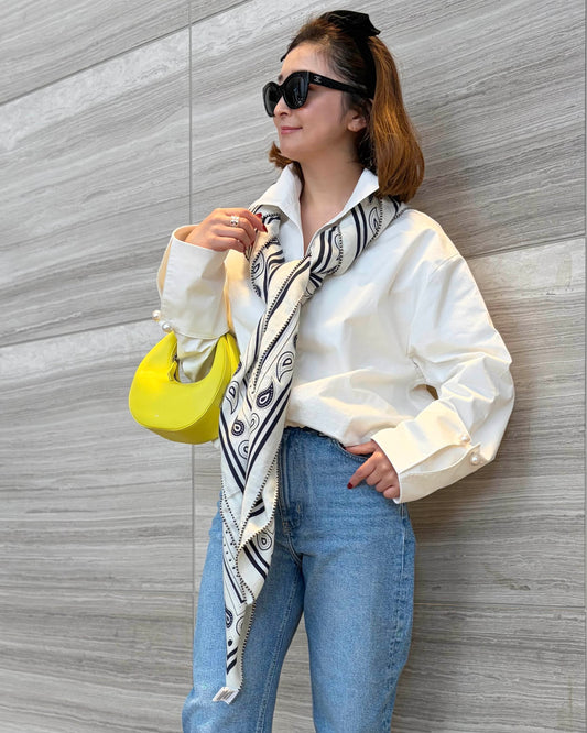 PEARL CUFFS BALLOON PULLOVER