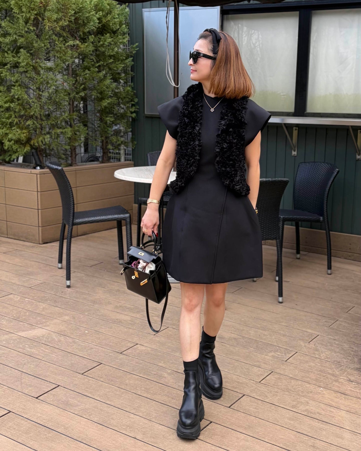BLACK TULLE BUSTIER
