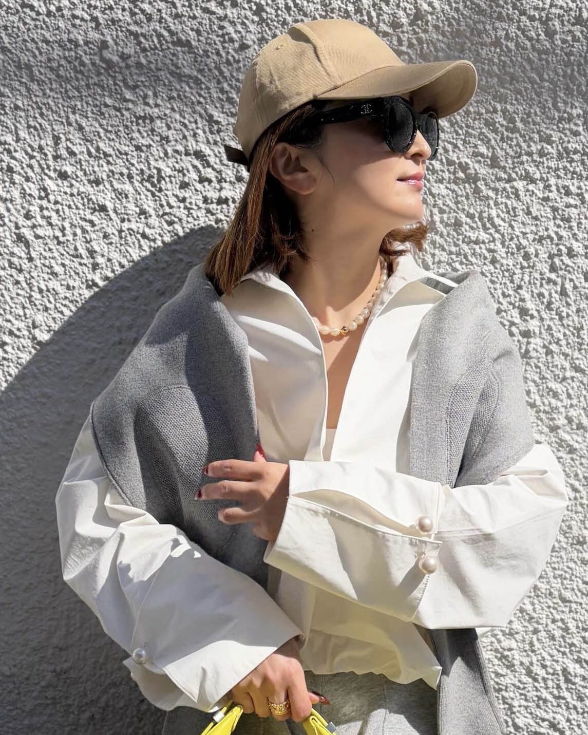 PEARL CUFFS BALLOON PULLOVER