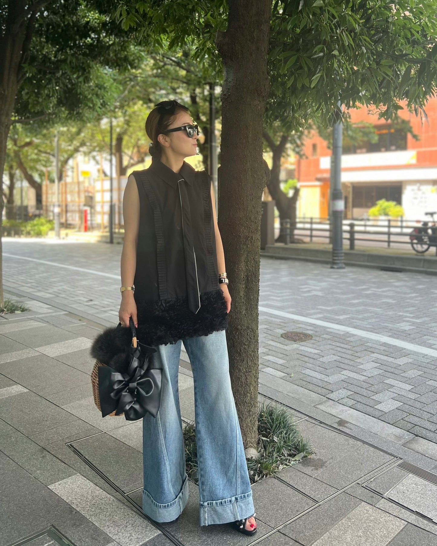 PLEATS SLEEVELESS TOP　＜予約アイテム＞　8月末～9月上旬納品予定
