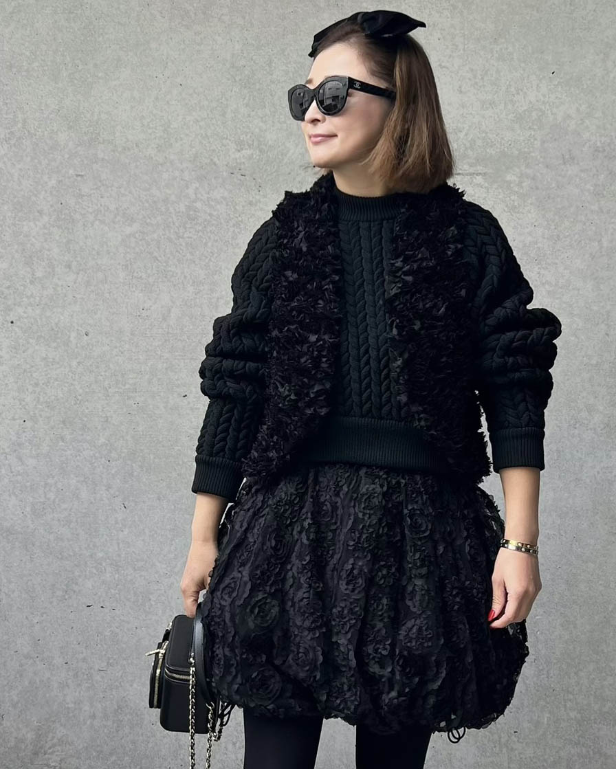 L'Appartement Tulle Blouse ブラック フリー fig London（フィグロンドン）の「DOT tulle blouse（シャツ/ブラウス