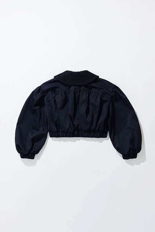 JACQUARD COCOON SHORT BLOUSON