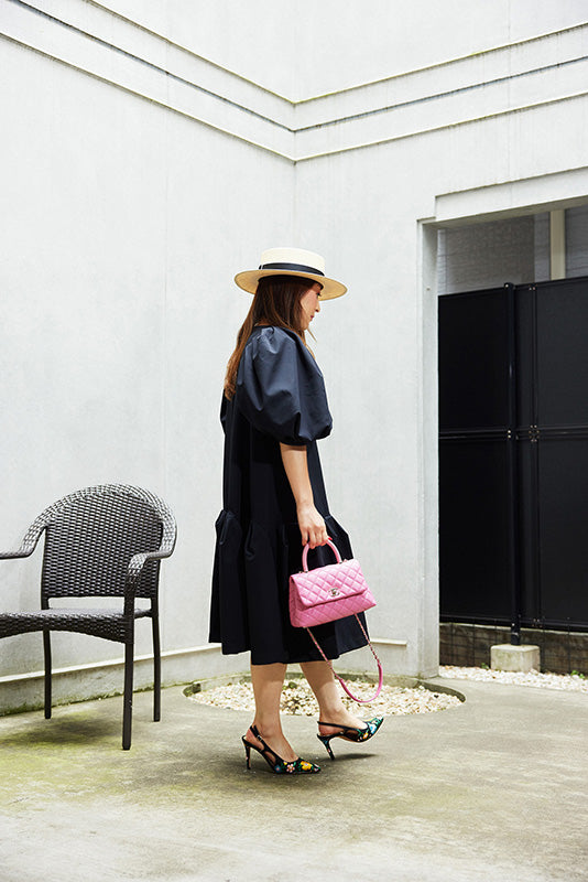 BLACK PUFF SLEEVE DRESS