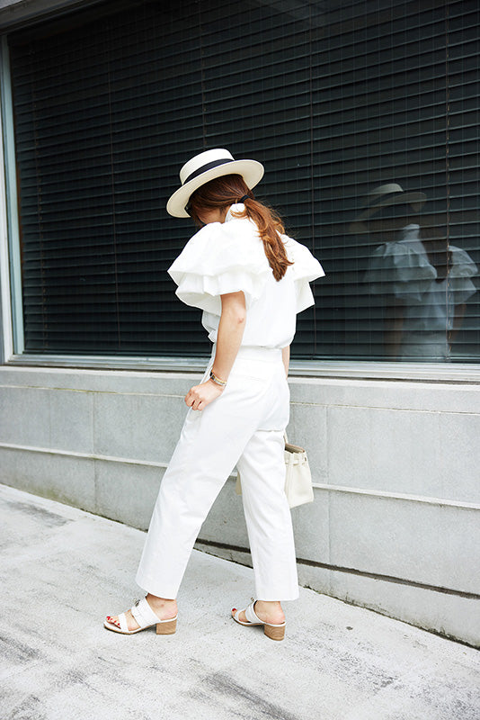 WHITE PUFF BLOUSE