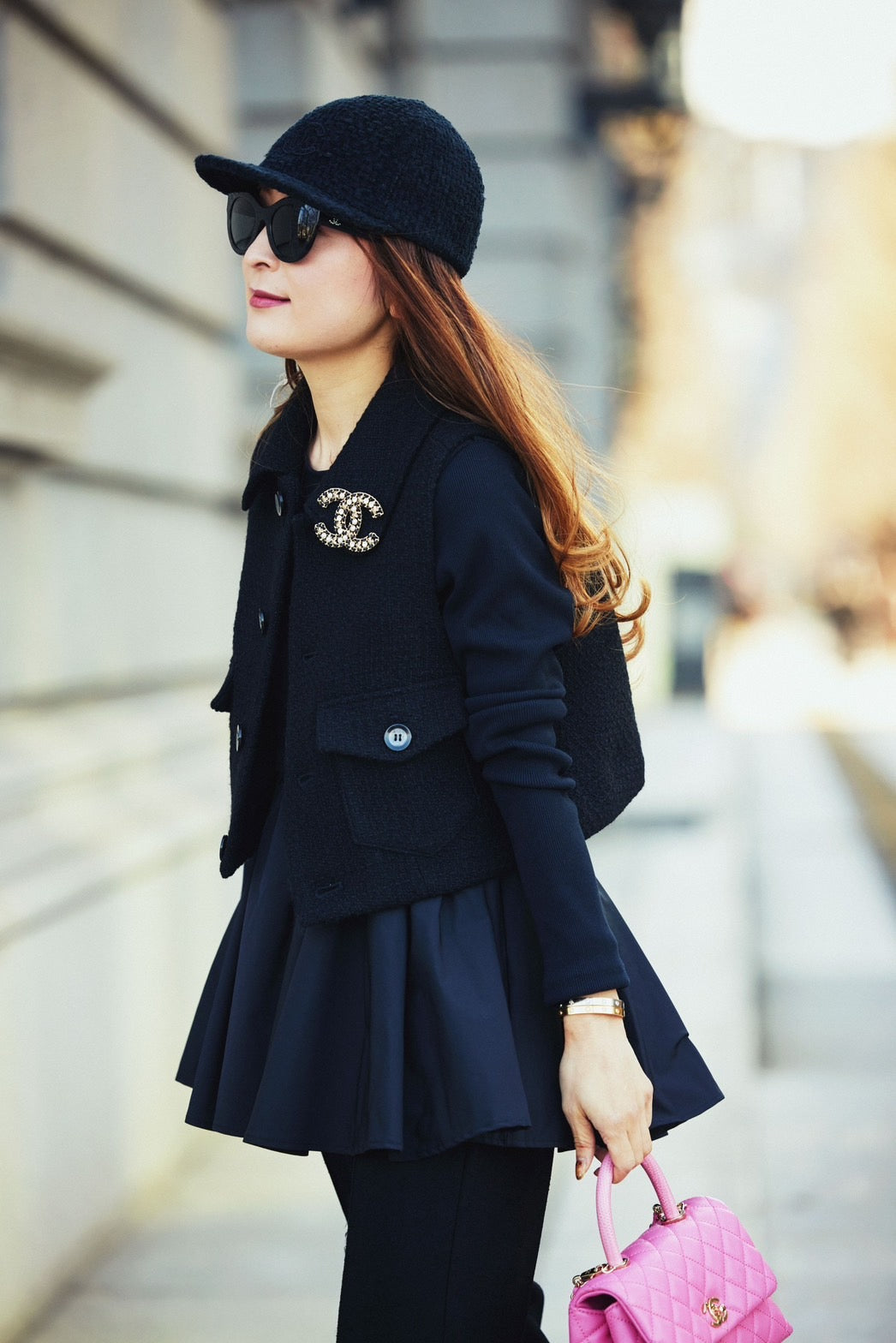 BLACK PEPLUM TOPS